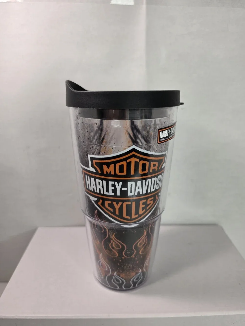 Harley Davidson Motor Cycles Tervis Tumbler 24oz Flame Fire Splatter Travel Cup